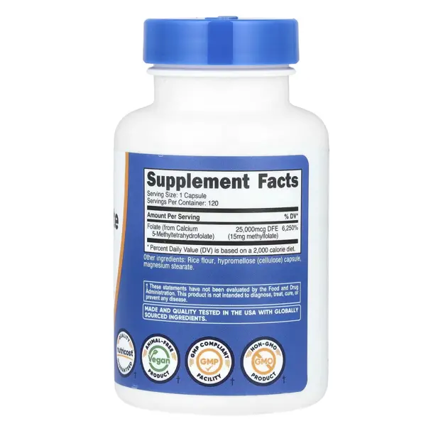 Nutricost L-Methylfolate 15mg Capsules